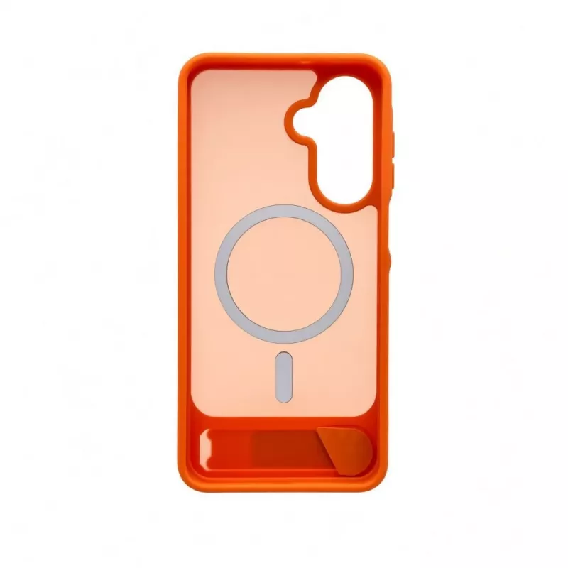 Evelatus Capa MagSafe emborrachada com suporte para Samsung Galaxy A17 4G / A17 5G laranja
