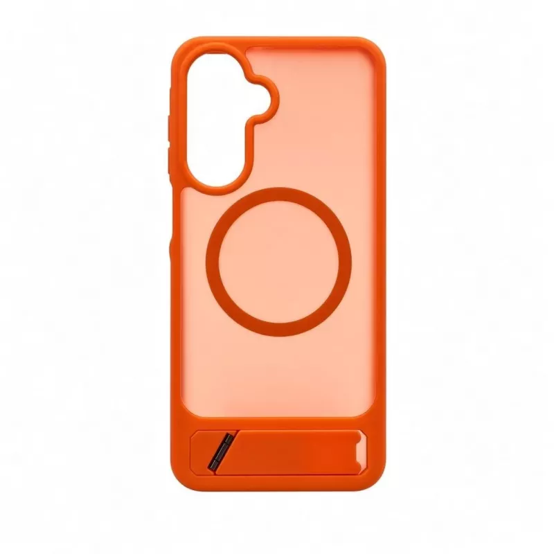 Evelatus Capa MagSafe emborrachada com suporte para Samsung Galaxy A17 4G / A17 5G laranja