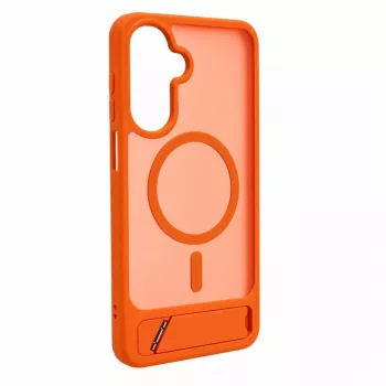 Evelatus Capa MagSafe emborrachada com suporte para Samsung Galaxy A17 4G / A17 5G laranja