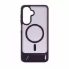 Capa MagSafe emborrachada com suporte Evelatus para Samsung Galaxy A17 4G / A17 5G roxa
