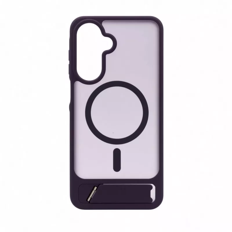 Capa MagSafe emborrachada com suporte Evelatus para Samsung Galaxy A17 4G / A17 5G roxa