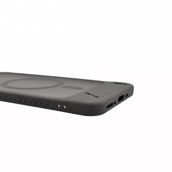 Capa MagSafe emborrachada com suporte Evelatus para Samsung Galaxy A17 4G / A17 5G cinzento fumado
