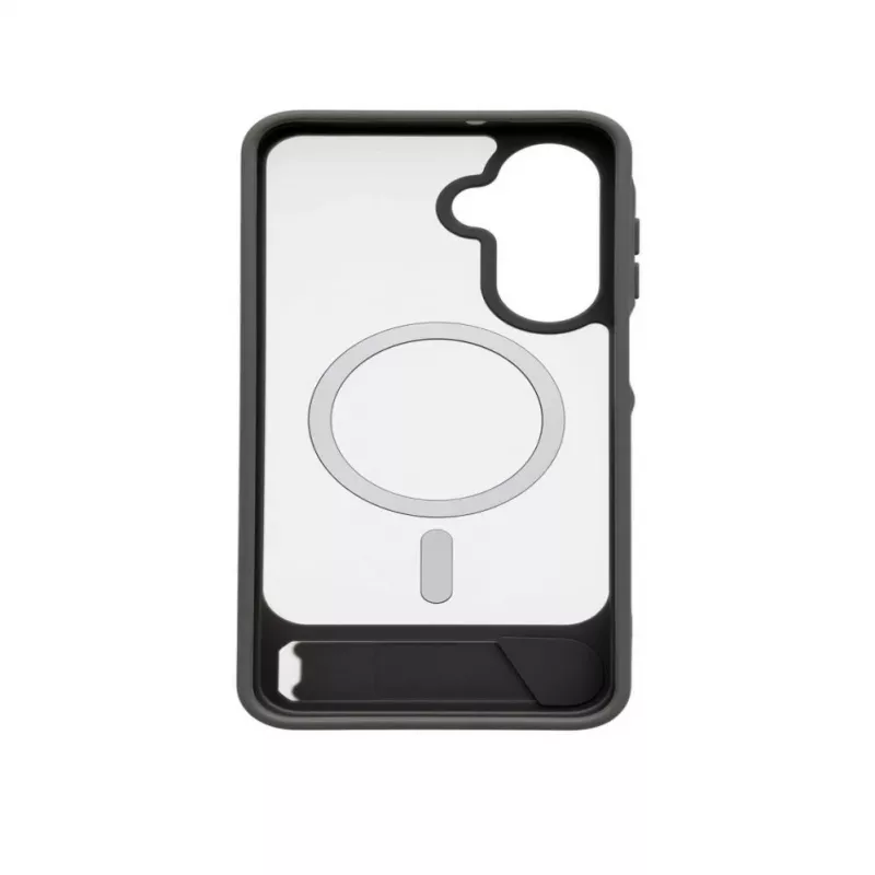 Capa MagSafe emborrachada com suporte Evelatus para Samsung Galaxy A17 4G / A17 5G cinzento fumado