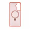 Capa de Proteção com MagSafe e Suporte Evelatus para Samsung Galaxy A17 4G / A17 5G Anel Mate Rosa Claro