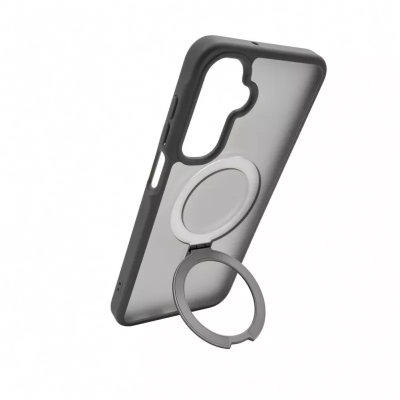Evelatus Capa protetora para Samsung Galaxy A17 4G / A17 5G com MagSafe e suporte, anel mate cinzento-fumo