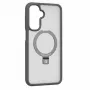 Evelatus Capa protetora para Samsung Galaxy A17 4G / A17 5G com MagSafe e suporte, anel mate cinzento-fumo