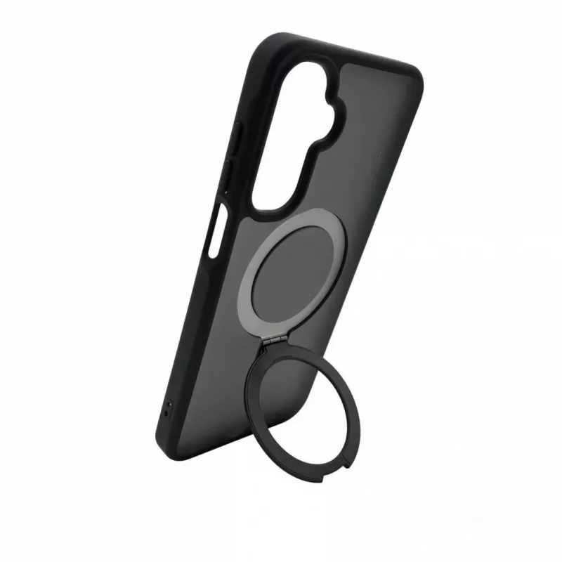 Evelatus Capa protetora para Samsung Galaxy A17 4G / A17 5G com MagSafe e suporte, anel mate preto
