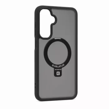 Evelatus Capa protetora para Samsung Galaxy A17 4G / A17 5G com MagSafe e suporte, anel mate preto