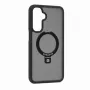 Evelatus Capa protetora para Samsung Galaxy A17 4G / A17 5G com MagSafe e suporte, anel mate preto