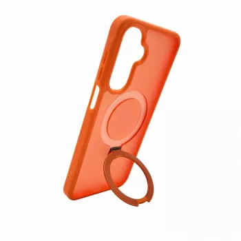 Evelatus Capa protetora para Samsung Galaxy A17 4G / A17 5G com MagSafe e suporte, anel mate, laranja