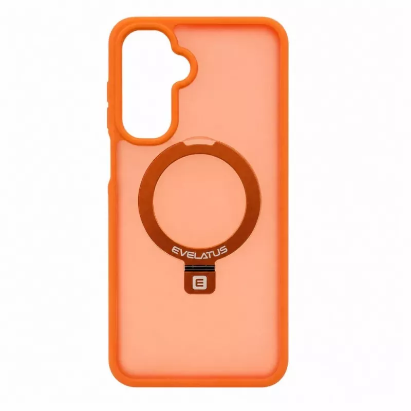 Evelatus Capa protetora para Samsung Galaxy A17 4G / A17 5G com MagSafe e suporte, anel mate, laranja