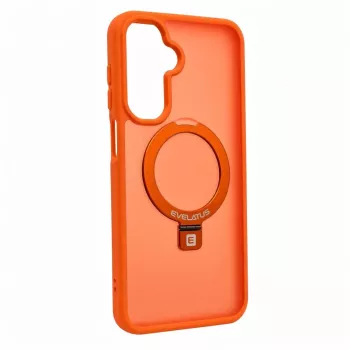Evelatus Capa protetora para Samsung Galaxy A17 4G / A17 5G com MagSafe e suporte, anel mate, laranja