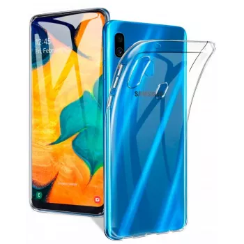 Capa de silicone Evelatus para Samsung Galaxy A20 transparente