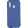 Capa em silicone nano Evelatus para Samsung Galaxy A20E, Soft Touch TPU, azul-escuro