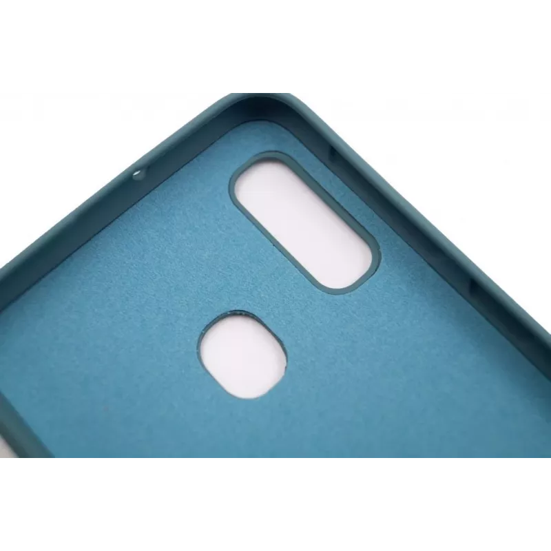 Capa de silicone Soft Touch Evelatus para Samsung Galaxy A20e com alça azul