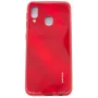 Proteção de ecrã de vidro temperado com efeito de ondas e galvanoplastia total Evelatus para Samsung Galaxy A20e vermelho