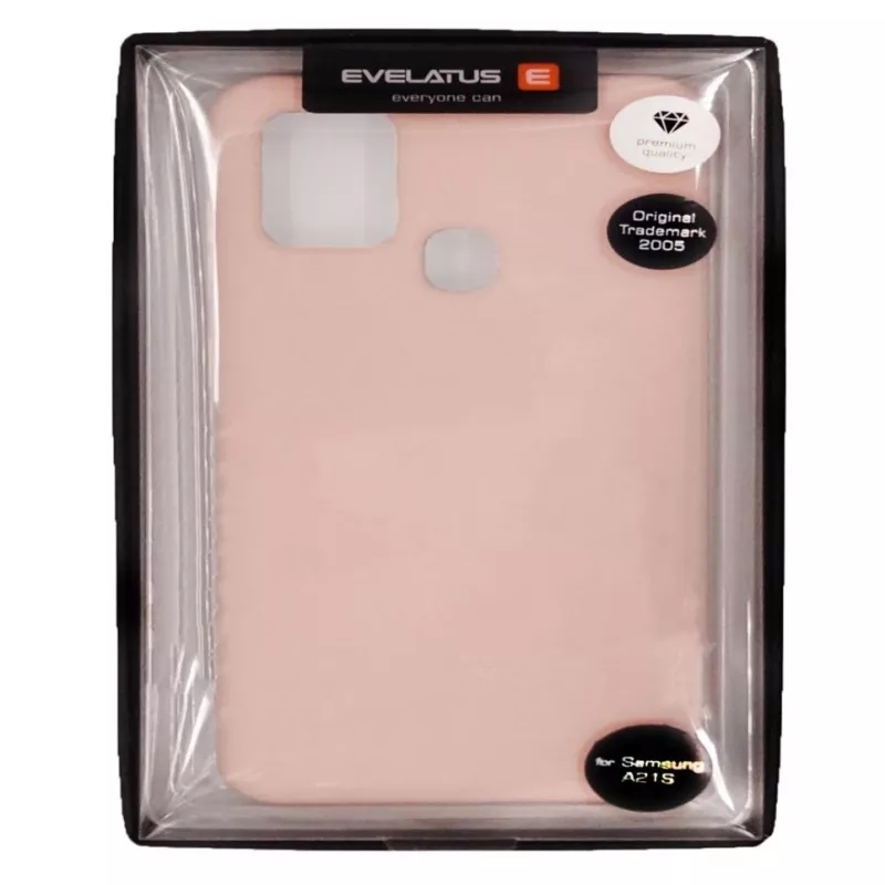 Capa de silicone nano Evelatus para Samsung Galaxy A21s Soft Touch TPU bege