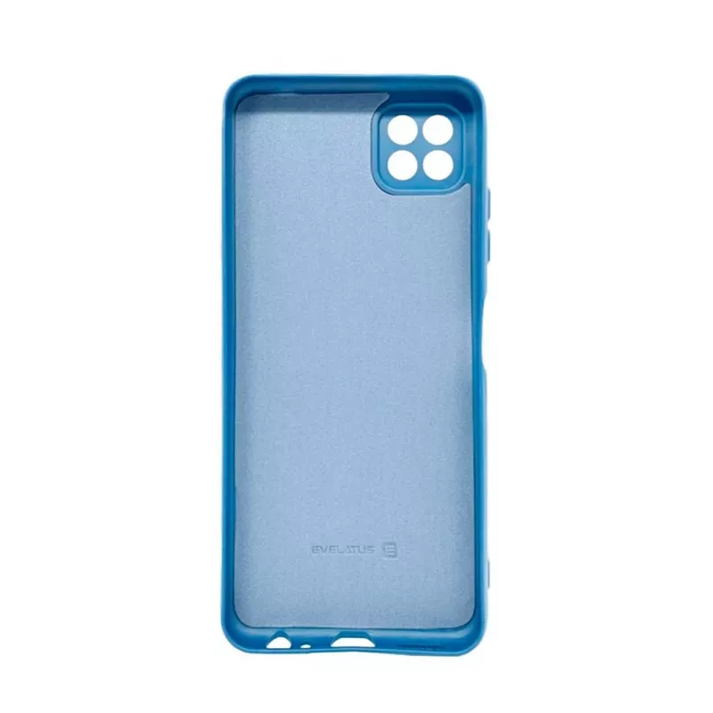 Evelatus Capa de silicone nano Soft Touch TPU para Samsung Galaxy A22 5G azul-marinho