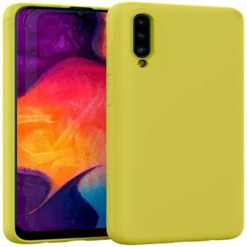 Capa Evelatus Nano Silicone Soft Touch TPU amarela para Samsung Galaxy A30s/A50/A50s