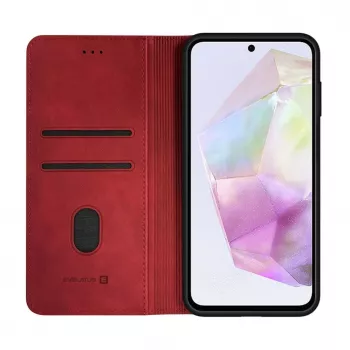 Evelatus Capa tipo livro Folio para Samsung Galaxy A35, vermelho