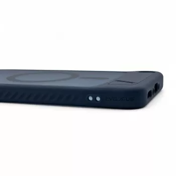 Evelatus Capa MagSafe emborrachada com suporte para Samsung Galaxy A37 / A36 azul-marinho