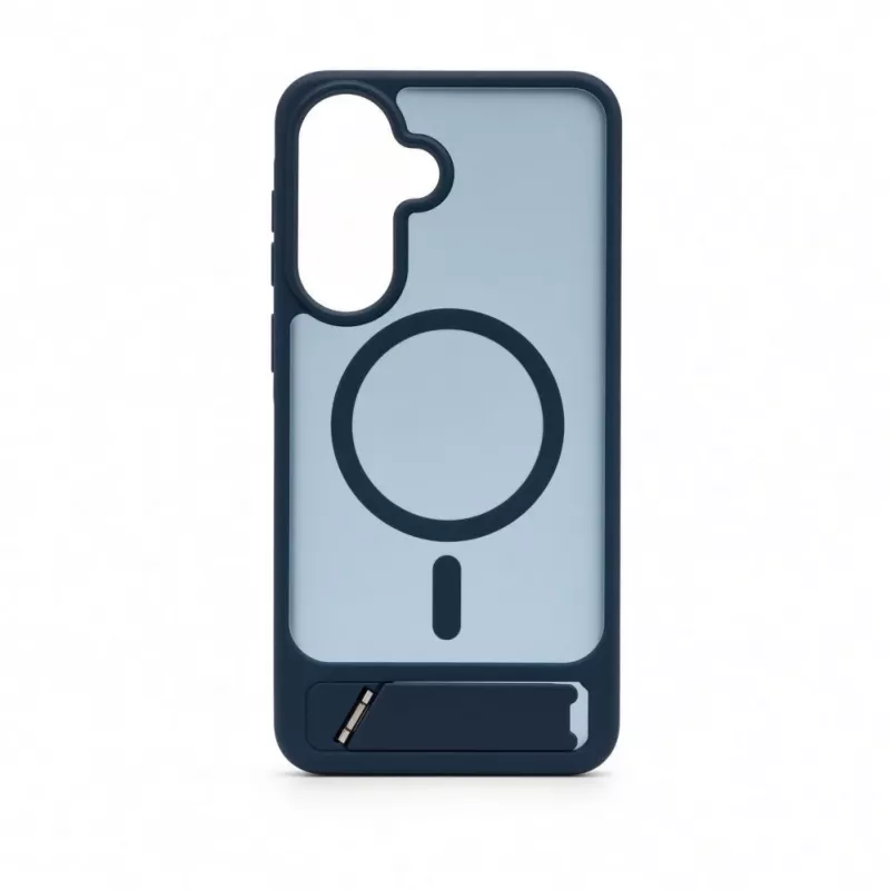 Evelatus Capa MagSafe emborrachada com suporte para Samsung Galaxy A37 / A36 azul-marinho
