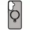 Capa de proteção Evelatus com MagSafe e suporte para Samsung Galaxy A37 / A36, anel mate, Preto