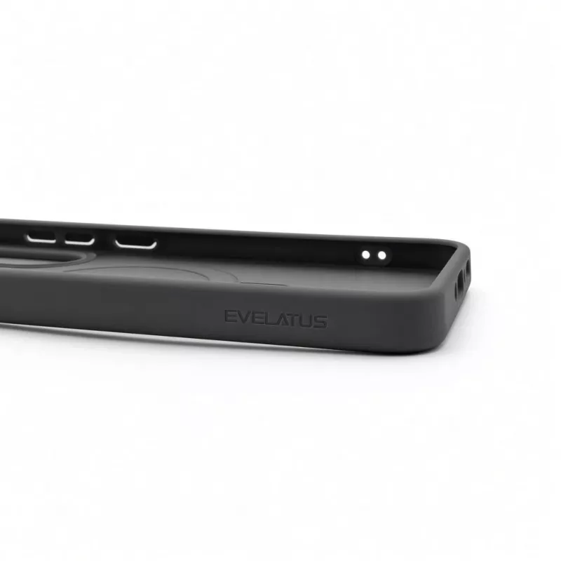 Evelatus Capa Shield com MagSafe e suporte para Samsung Galaxy A37 / A36, cinzento fumado mate
