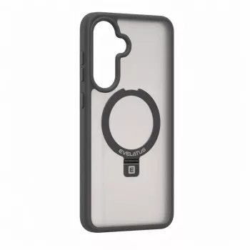 Evelatus Capa Shield com MagSafe e suporte para Samsung Galaxy A37 / A36, cinzento fumado mate