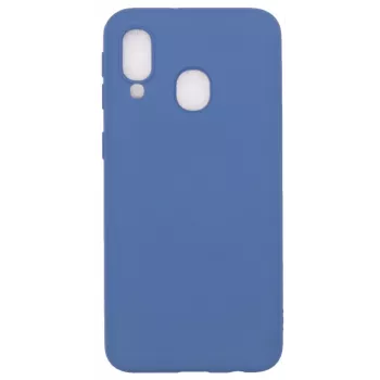 Evelatus Capa de silicone Nano para Samsung Galaxy A40 Soft Touch TPU azul-escuro