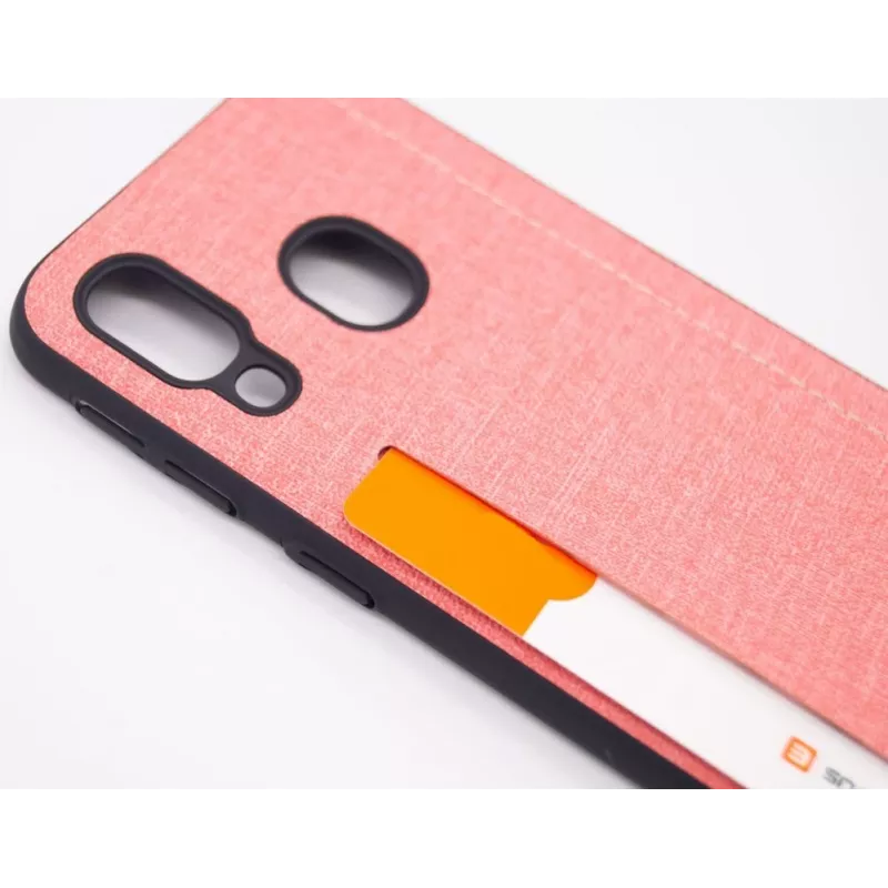 Evelatus Capa traseira de silicone para Samsung Galaxy A40 rosa
