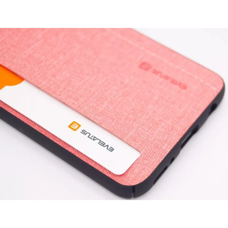 Evelatus Capa traseira de silicone para Samsung Galaxy A40 rosa