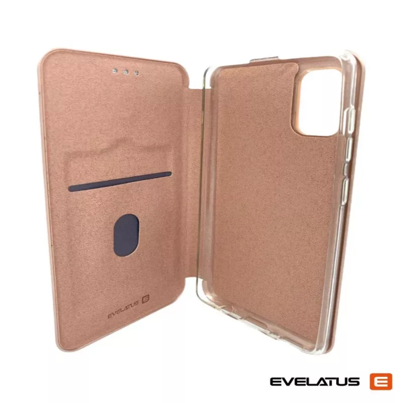 Evelatus Capa tipo livro rosa-ouro para Samsung Galaxy A41