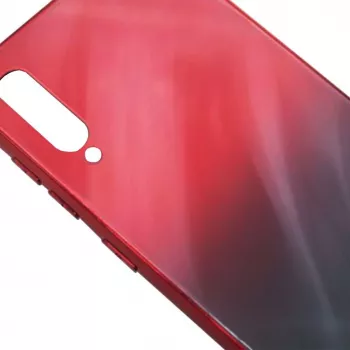 Evelatus Samsung Galaxy A50 capa de vidro temperado Water Ripple Full Color Electroplating gradiente vermelho-preto