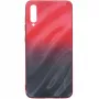 Evelatus Samsung Galaxy A50 capa de vidro temperado Water Ripple Full Color Electroplating gradiente vermelho-preto