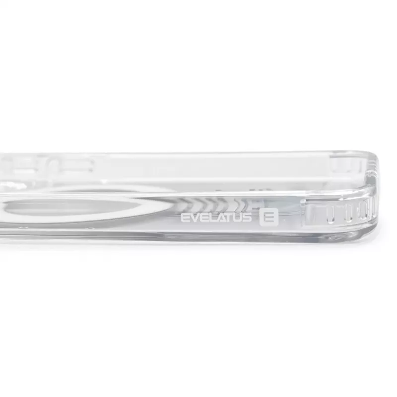 Evelatus Capa híbrida com MagSafe PC+TPU 360 suporte metálico para Samsung Galaxy A57 transparente