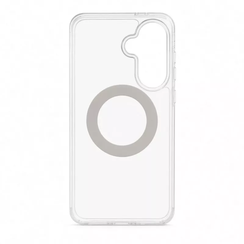 Evelatus Capa híbrida com MagSafe PC+TPU 360 suporte metálico para Samsung Galaxy A57 transparente