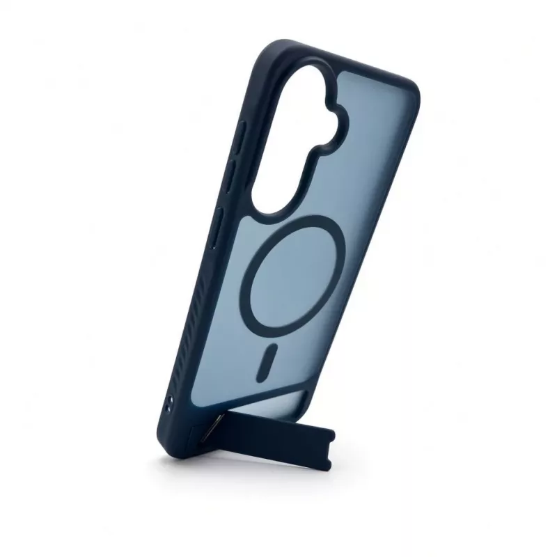 Evelatus Capa MagSafe emborrachada com suporte para Samsung Galaxy A57 azul-marinho