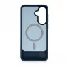 Evelatus Capa MagSafe emborrachada com suporte para Samsung Galaxy A57 azul-marinho