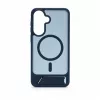 Evelatus Capa MagSafe emborrachada com suporte para Samsung Galaxy A57 azul-marinho