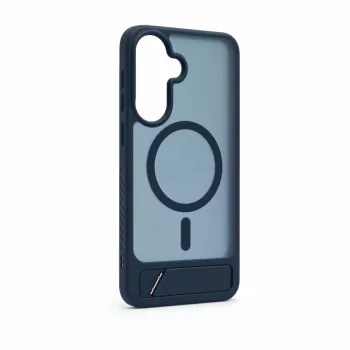 Evelatus Capa MagSafe emborrachada com suporte para Samsung Galaxy A57 azul-marinho