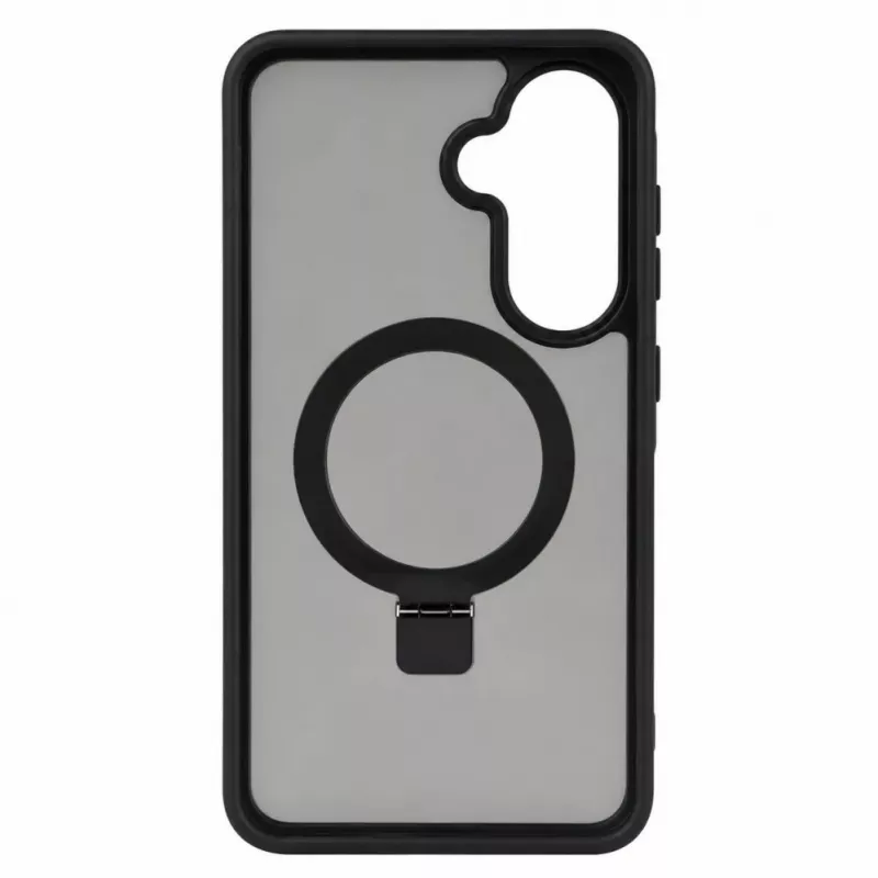 Evelatus Capa Shield com MagSafe e suporte, anel mate, para Samsung Galaxy A57, preta