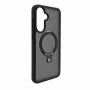 Evelatus Capa Shield com MagSafe e suporte, anel mate, para Samsung Galaxy A57, preta