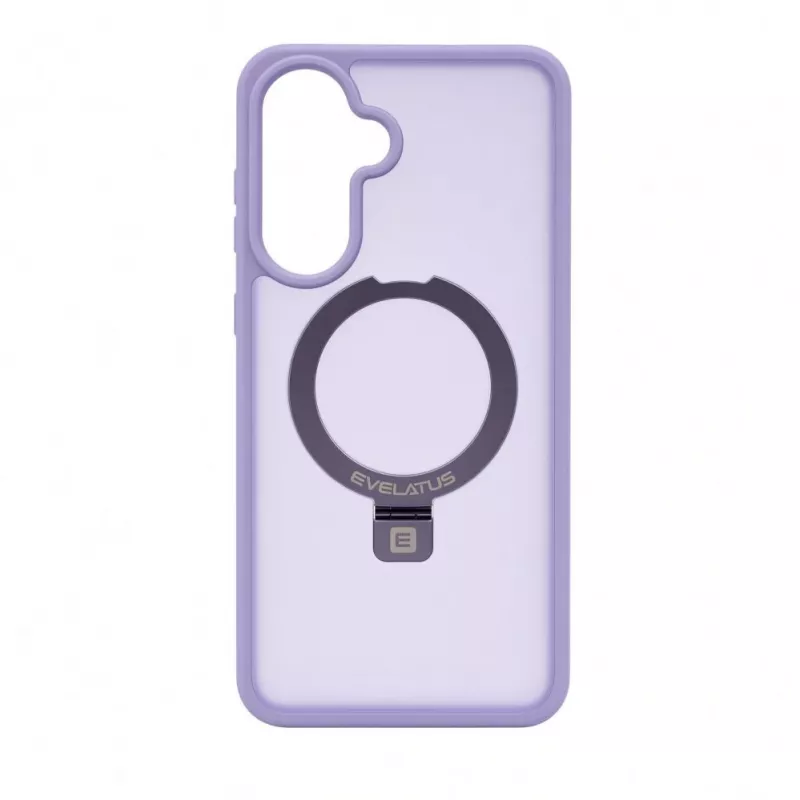 Evelatus Capa Shield com MagSafe e suporte para Samsung Galaxy A57, anel mate, lavanda lilás