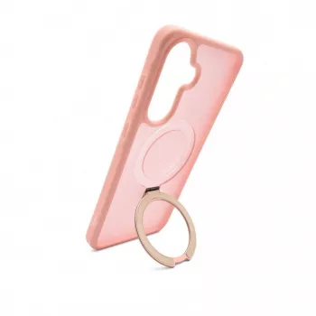 Capa Evelatus Shield para Samsung Galaxy A57 com MagSafe e Suporte Anel Mate Rosa Claro