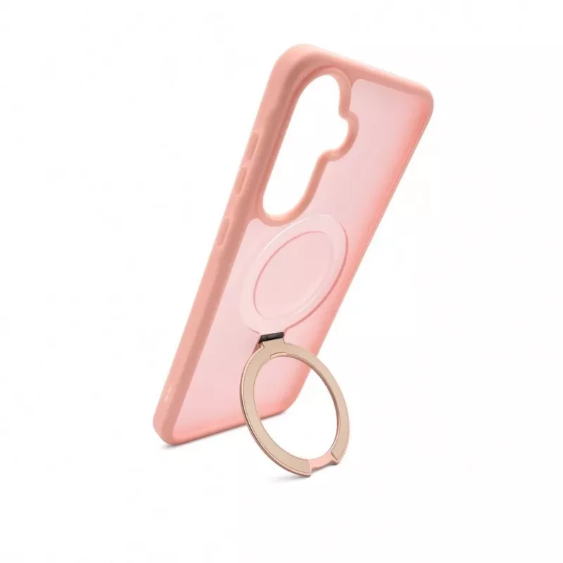 Capa Evelatus Shield para Samsung Galaxy A57 com MagSafe e Suporte Anel Mate Rosa Claro