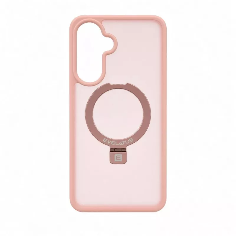 Capa Evelatus Shield para Samsung Galaxy A57 com MagSafe e Suporte Anel Mate Rosa Claro