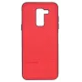 Capa TPU Evelatus Samsung Galaxy A6 Plus 2018 com placa metálica para suporte magnético de telemóvel vermelha