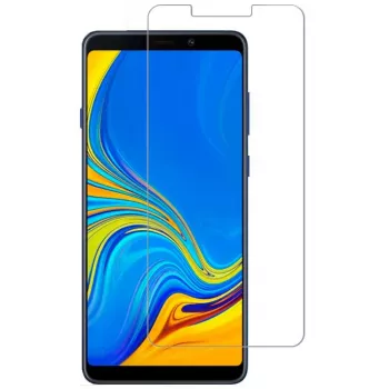 Evelatus Protetor de ecrã em vidro temperado plano transparente 0,33 mm para Samsung Galaxy A9 2018 com Japan Glue, antiestático