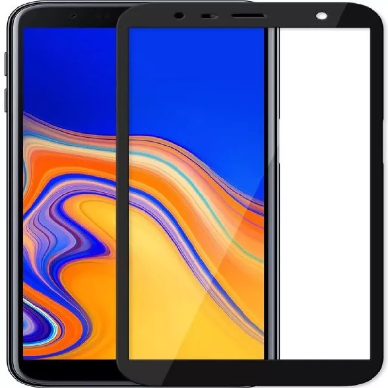 EVELATUS Samsung Galaxy J4 Plus 2.5D Full Cover Japan Glue Glass Anti-Static Protetor de ecrã